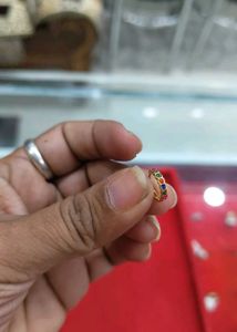20 k gold nose bali Colorful Gemstone