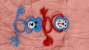 Cute Crochet Rakhi Set