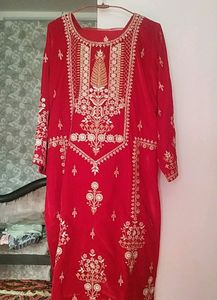 Xl Size Red Velvet Suit.fixed Price..