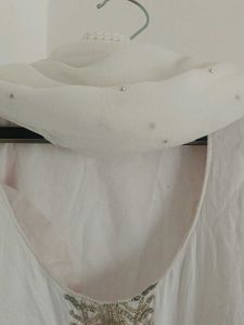 White Churidar Set