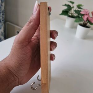 Wooden Handcrafted Key Holder With 2 Hooks