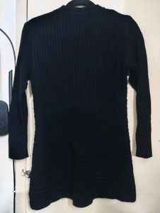 Chic Black Knit Sweater Dress