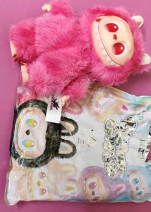 Pink Labubu &amp;Grey labub