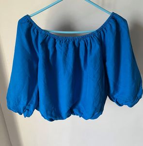 Forever New Puff Sleeves Crop Top