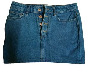 mini denim skirt