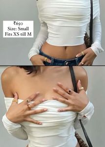 White Over Fold Off Shoulder Top