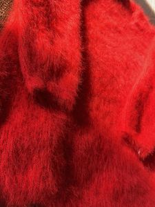 Red Fuzzy Knit Sweater