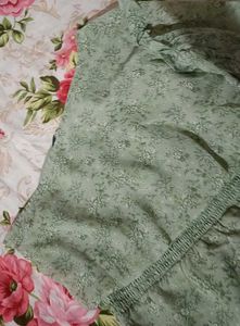 Sage Floral One-Shoulder Ruffle Romper