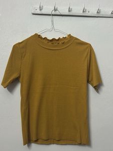 Mustard Ribbed Top
