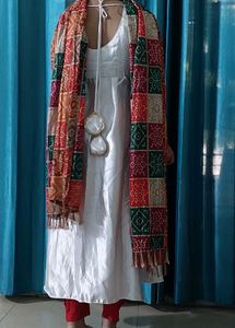 White Anarkali Kurta 2 mtr flare