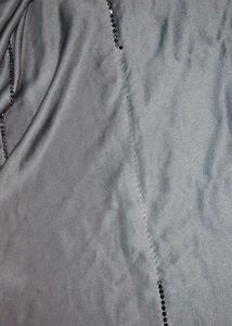 black elegant abaya with handwork and panel at the