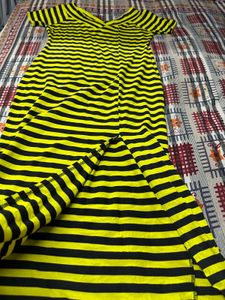 Striped Black &amp; Yellow Dress