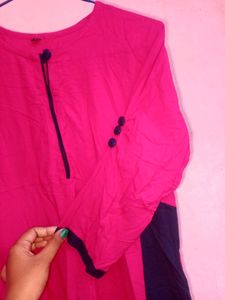Pink Straight Kurta