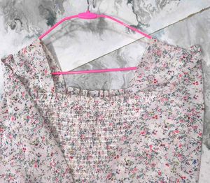 Square Neck Floral Top