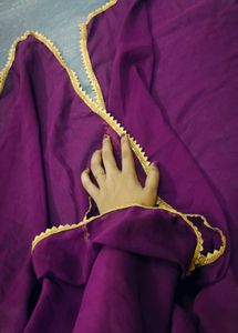 Purple Embellished Dupatta
