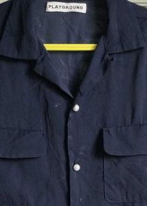 PLAYGROUND Navy Button-Down Shirt