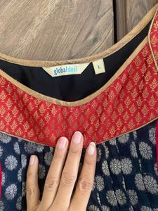 Global Desi Pure Georgette Weaved Kurti