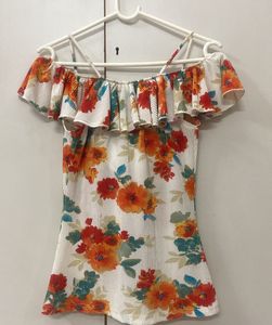 Floral Ruffle Top