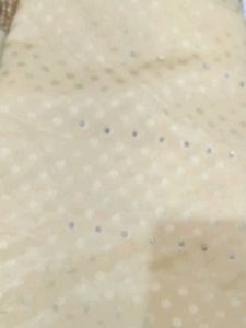 Cream Festive Saree