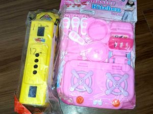 Toy Kitchen Set and a city bus in combo☺☺💗