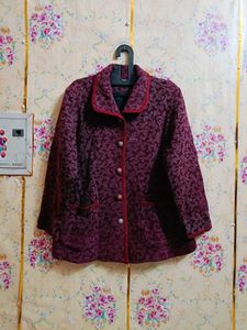 🇳🇿💫 🎀 Elegant Burgundy Coat