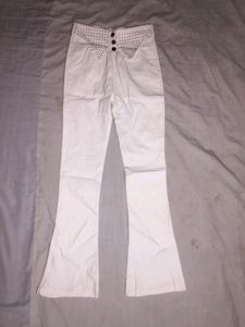 White Bootcut Pant