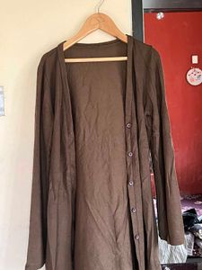 Olive Button-Down Cardigan