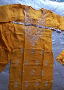 Yellow Lakhnowi 3pc Suit
