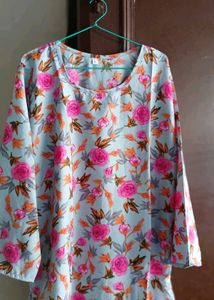 Floral Print Kurti For Women/ Girls