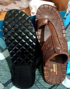 Walkline Brown Leather Sandals
