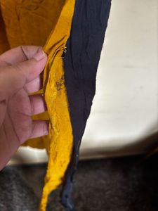 Pretty mustard and black colour kurta - 2XL