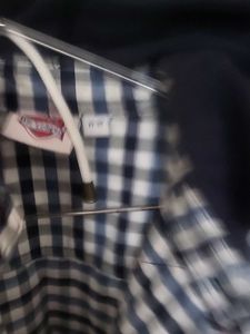 Checkered Hooded Shirt with inner long sleeve