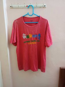 Dark Coral Pink Coloured T-shirt