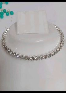 American Diamond Necklace With Earrings