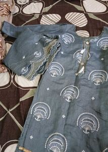 A Party Wear Kurta Set With Pants nd Dupatta