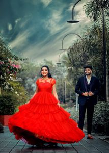 Red Frill Gown , Used product
