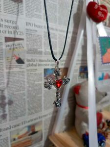 Rose Cross Necklace