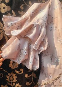 Vintage Floral Dress Gown 1 time worn adjustab