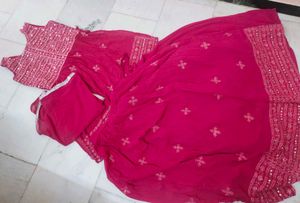 Red Embroidered Dress