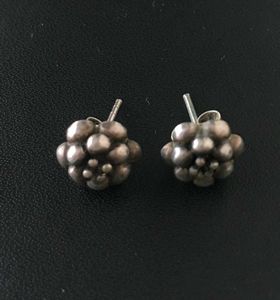 Sterling Silver 92.5 Berry Stud Earrings