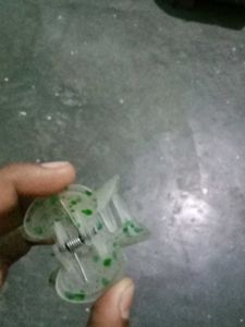 Cute Green Spotted Hair Claw Clip