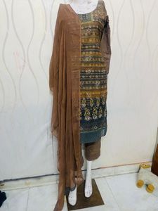3 Pec Cotton Net Palla Suit