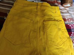 HM Yellow Wide Leg Trousers