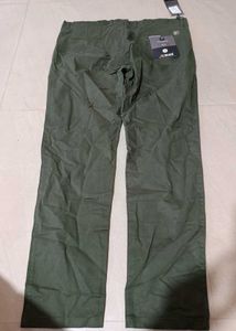Just Black Olive Green Casual Trousers, 38 Size