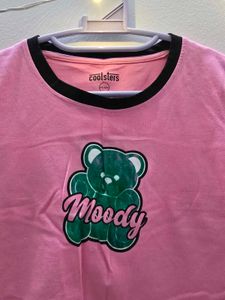 Pink &#39;Moody&#39; Bear Tee
