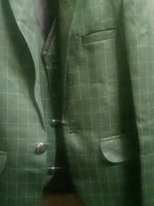 Green Plaid Blazer