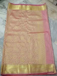 Pink Silk Saree with Blouse