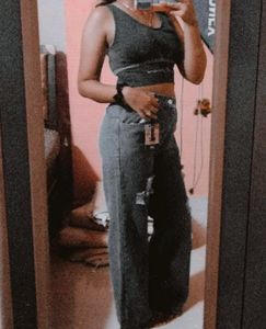 Blue Wide Leg Jeans