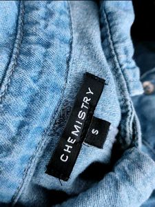 CHEMISTRY  Denim Shirt Style Dress With Belt