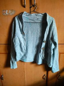 Casual Blue Bolero Jacket